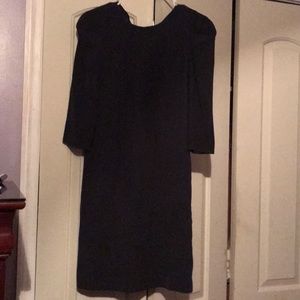 A simple yet classic navy blue dress.